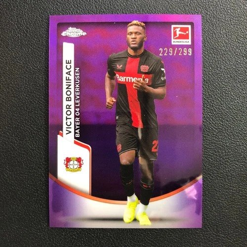 Victor Boniface 2023 Topps Chrome Purple Refractor /299