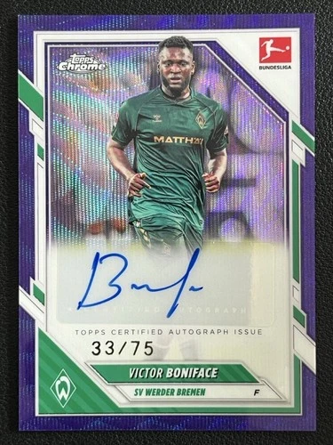 Victor Boniface 2025 Topps Chrome Purple Wave /75