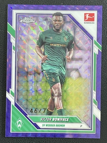 Victor Boniface 2026 Topps Chrome Purple Wave /75