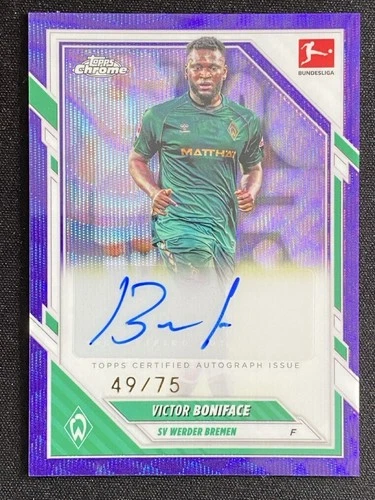 Victor Boniface 2025 Topps Chrome Purple Wave /75
