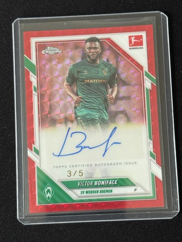 Victor Boniface 2025 Topps Chrome Red Geo /5