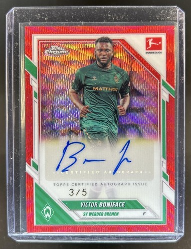 Victor Boniface 2025 Topps Chrome Red Wave /5