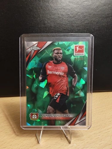Victor Boniface 2024 Topps Chrome Sapphire Green /99