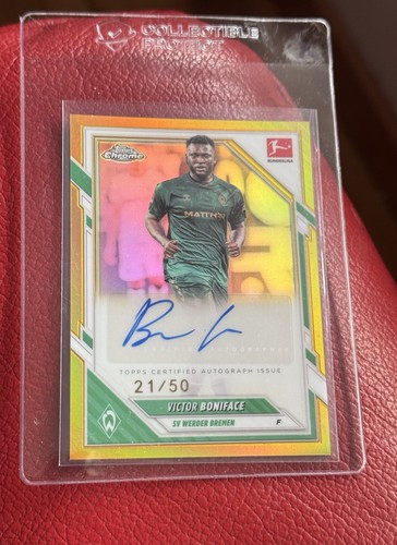 Victor Boniface 2025 Topps Chrome True Gold Refractor /50