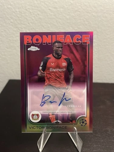 Victor Boniface 2024 Topps Chrome UEFA Magenta Lava /75