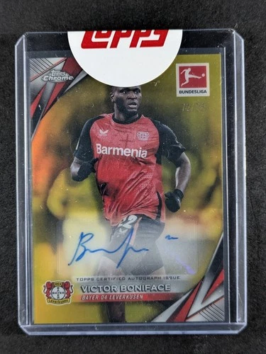 Victor Boniface 2024 Topps Chrome Yellow Refractor /75