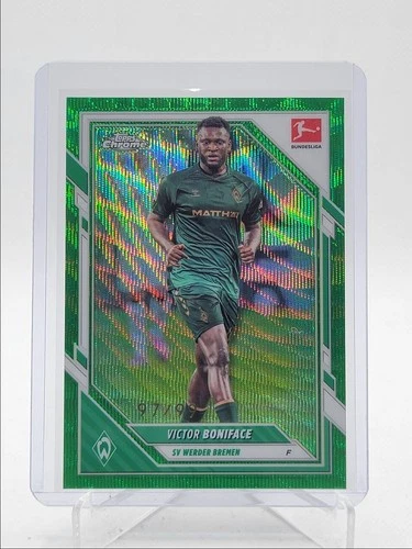 Victor Boniface 2025 Topps Cromo Bundesliga Green Wave /99
