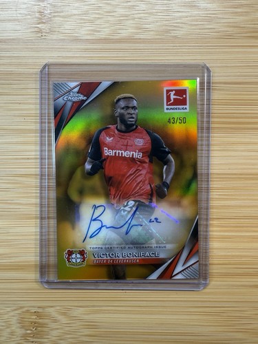 Victor Boniface 2024 Topps Cromo Bundesliga Oro Rifrattore /50