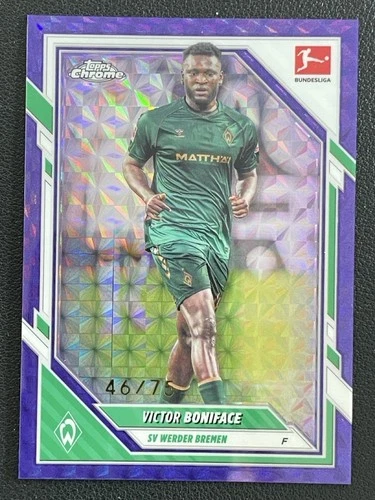 Victor Boniface 2025 Topps Cromo Bundesliga Purple Wave /75
