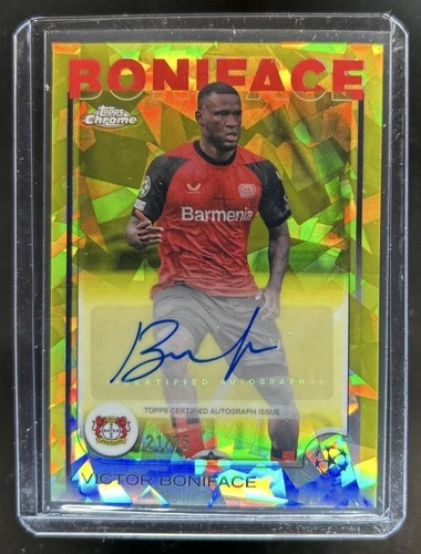 Victor Boniface 2024 Topps Cromo Zafiro Amarillo /75