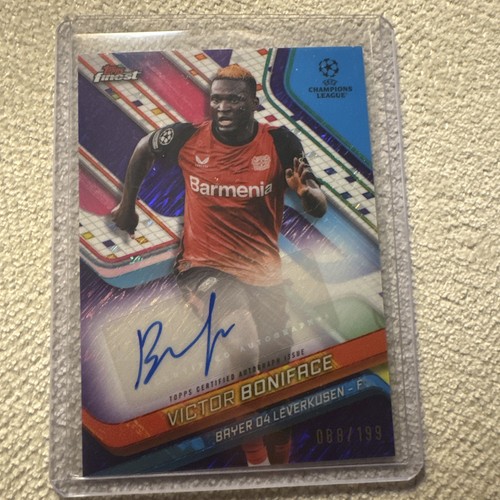 Victor Boniface 2024 Topps Finest Purple Shimmer /199