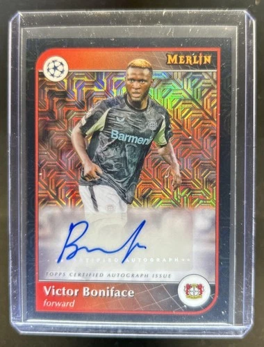 Victor Boniface 2024 Topps Merlin Chrome Black Mojo Refractor /10