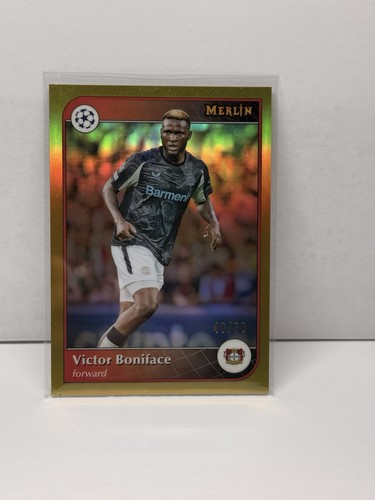 Victor Boniface 2024 Topps Merlin Chrome Gold Refractor /50