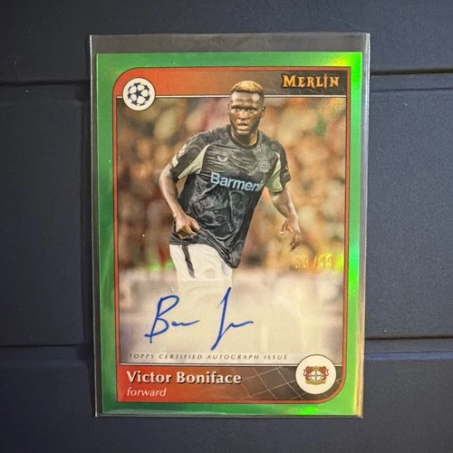 Victor Boniface 2024 Topps Merlin Chrome Green /99