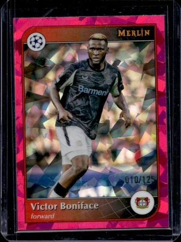 Victor Boniface 2024 Topps Merlin Chrome Magenta Atomic Refractor /125