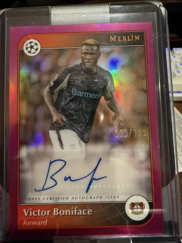 Victor Boniface 2024 Topps Merlin Chrome Pink 29/199