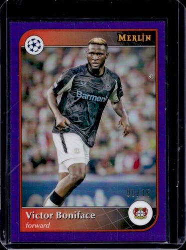 Victor Boniface 2024 Topps Merlin Chrome Purple Refractor /15