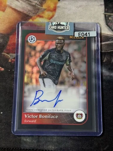 Victor Boniface 2024 Topps Merlin Chrome UCC Black Refractor /10