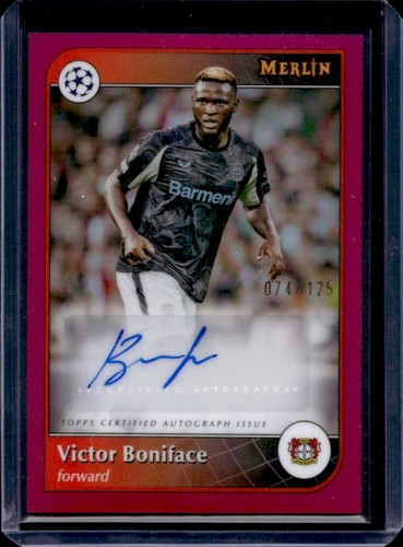 Victor Boniface 2024 Topps Merlin Cromo Magenta Refractor /125