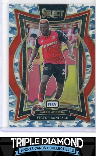 Victor Boniface 2024 Panini Select FIFA Winter Camo Prizm /30
