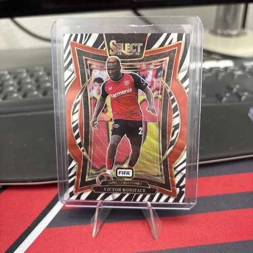 Victor Boniface 2024 Panini Select Zebra Prizm