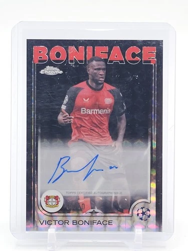 Victor Boniface 2024 Topps Chrome UEFA Black Geometric Q0M-613/10