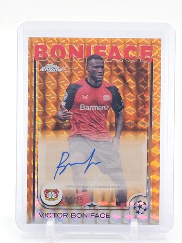 Victor Boniface 2024 Topps Chrome UEFA Orange Geometric Q0M-613/25
