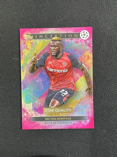 Victor Boniface 2024 Topps Inception UCC Pink Foil /75