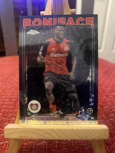 Victor Boniface 2024 Topps UCC Chrome Noir Logofractor /10