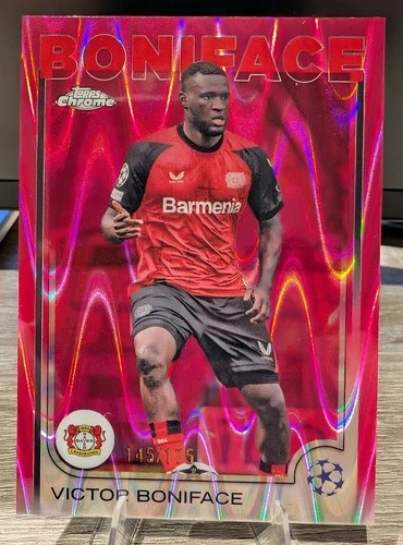 Victor Boniface 2024 Topps UCC Neon Pink Wave /175