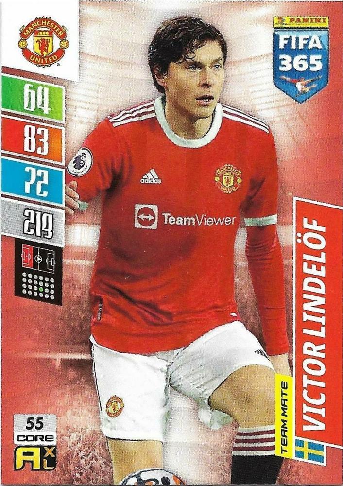 Victor Lindelof 2022 Panini Adrenalyn XL FIFA 365
