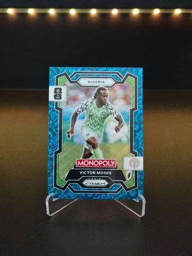 Victor Moses 2026 Panini Monopoly Prizm FIFA World Cup Soccer Blue Wave