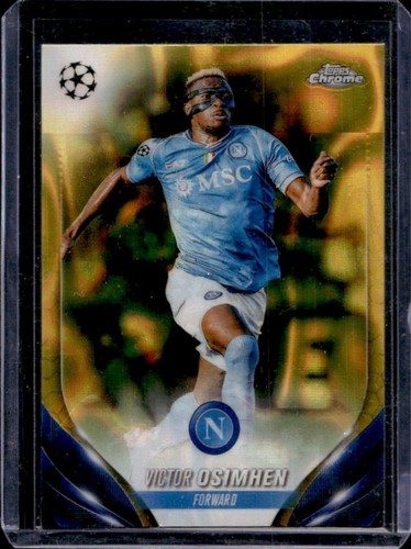 Victor Osimhen 2023 Topps Chrome Gold Lava Refractor