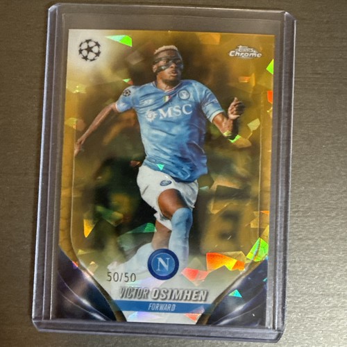 Victor Osimhen 2024 Topps Chrome Gold Refractor /50