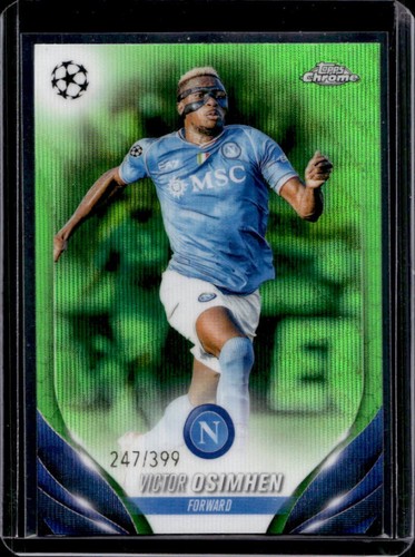 Victor Osimhen 2023 Topps Chrome Neon Green Wave Refractor /399