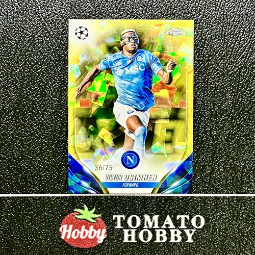 Victor Osimhen 2023 Topps Chrome Sapphire Yellow Refractor /75