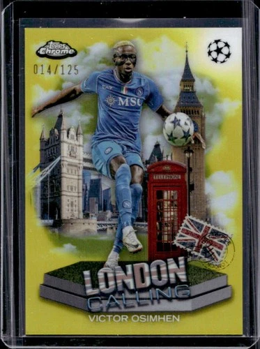 Victor Osimhen 2023 Topps Chrome Yellow Refractor /125