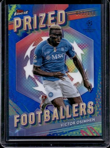 Victor Osimhen 2024 Topps Finest Blu /150