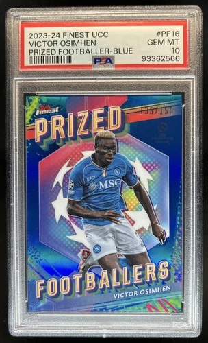 Victor Osimhen 2023 Panini Finest Blue Refractor /150