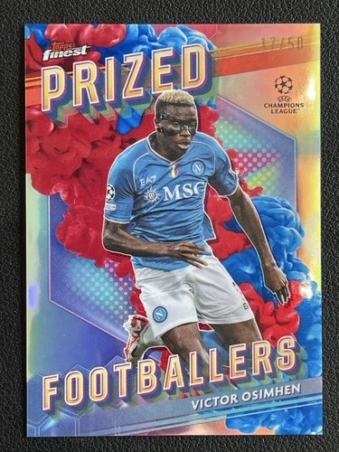 Victor Osimhen 2023 Topps Finest Fusion Rosso Blu /50