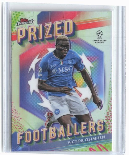 Victor Osimhen 2023 Panini Finest UEFA Rose Gold Refractor /75