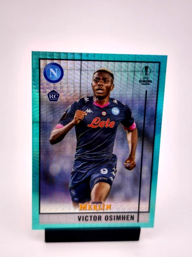 Victor Osimhen 2020 Topps Merlin Chrome Aqua Prism Refractor