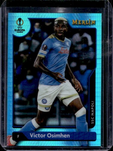 Victor Osimhen 2021 Topps Merlin Chrome Aqua Prism Refractor