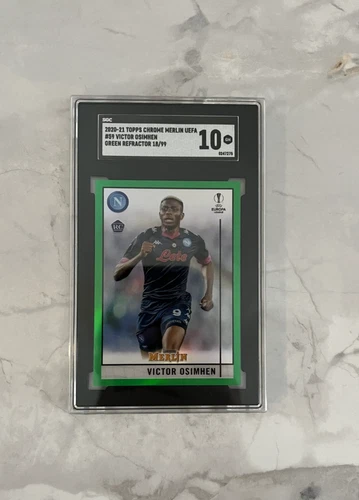 Victor Osimhen 2020 Topps Merlin Chrome Green /99
