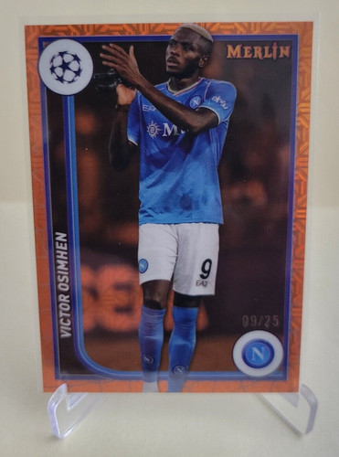 Victor Osimhen 2023 Topps Merlin Chrome Orange Mojo /25
