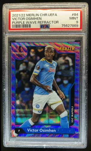 Victor Osimhen 2021 Topps Merlin Chrome Viola Rifrattore Onda /15