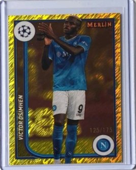 Victor Osimhen 2023 Topps Merlin Chrome Yellow Shimmer /175