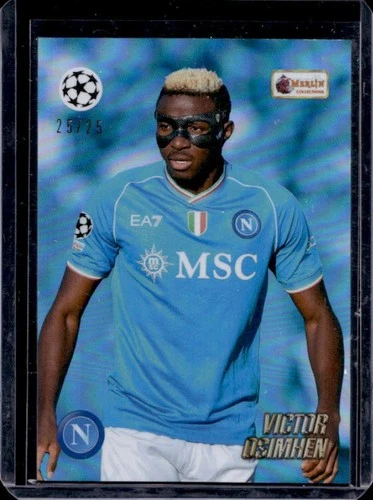 Victor Osimhen 2023 Topps Merlin Heritage UEFA Blue /25
