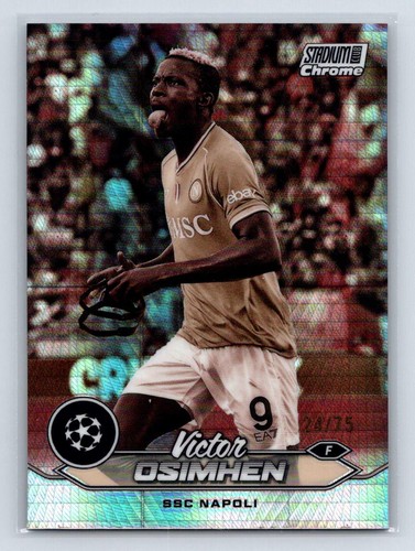 Victor Osimhen 2023 Panini Stadium Club Chrome Sepia Prism /75