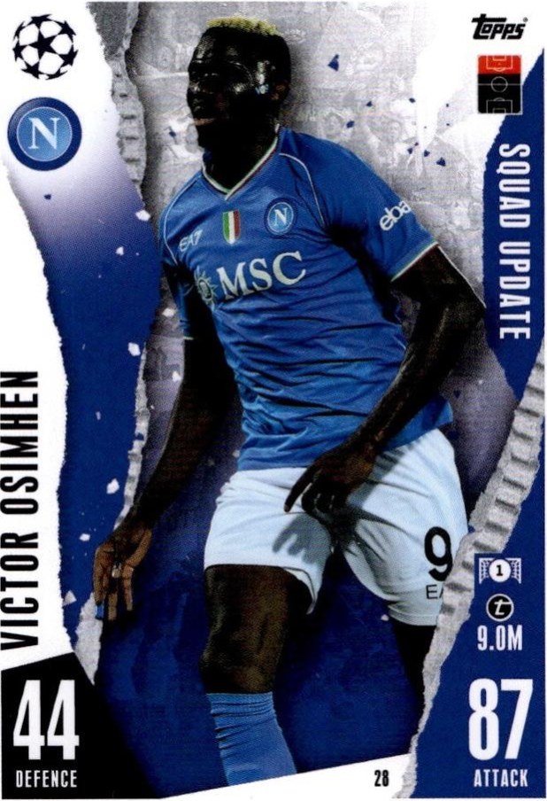 Victor Osimhen 2023 Topps Match Attax UEFA Club Competitions Extra